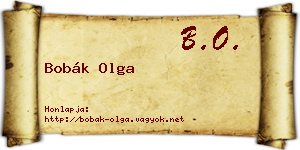 Bobák Olga névjegykártya